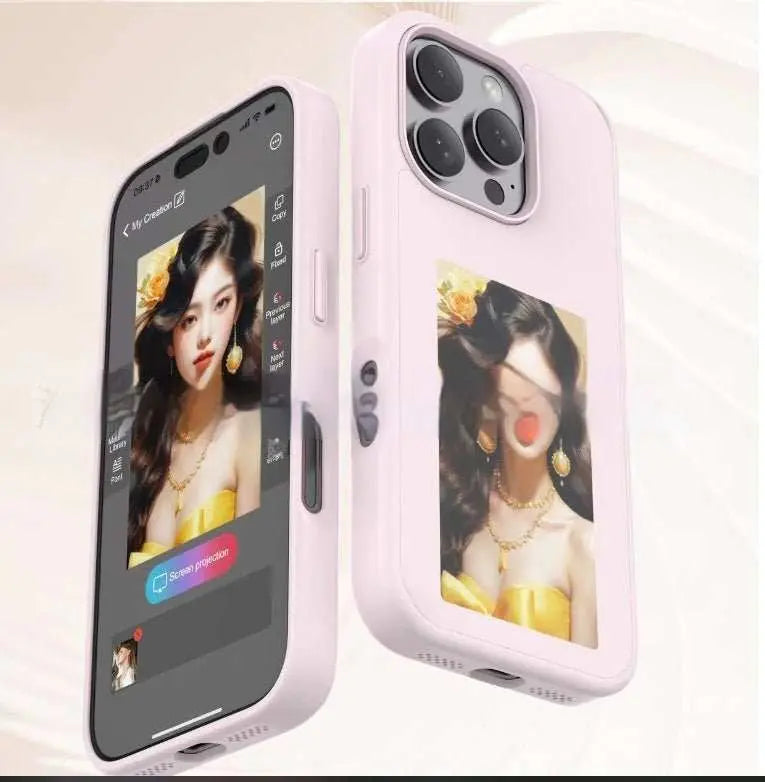 E - ink Screen Phone Case Unlimited Screen Projection Personalized Phone Cover Battery Free New Designer Luxury Phone Case - AMIR BAGS INDIA PRIVATE LIMITED