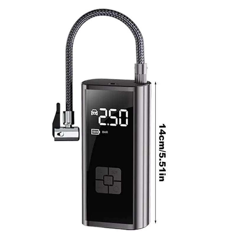 Electric Air Compressor Portable Tire Inflator Digital Automobiles Tire Pump LED Lighting Design Precise Inflation Outdoor Use - AMIR BAGS INDIA PRIVATE LIMITED
