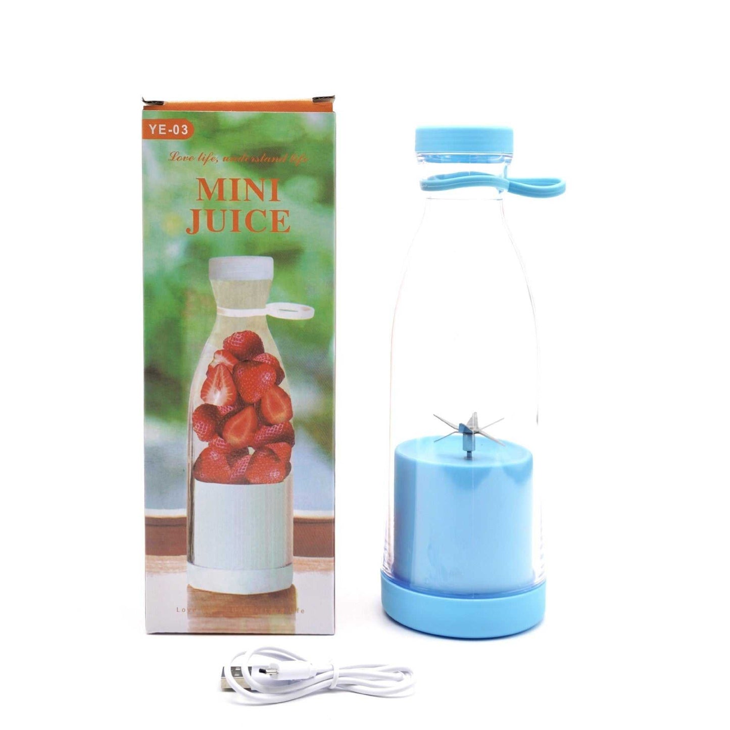 Electric USB Wine Bottle Juicer Cup 6 - leaf Cutter Head Household - AMIR BAGS INDIA PRIVATE LIMITED