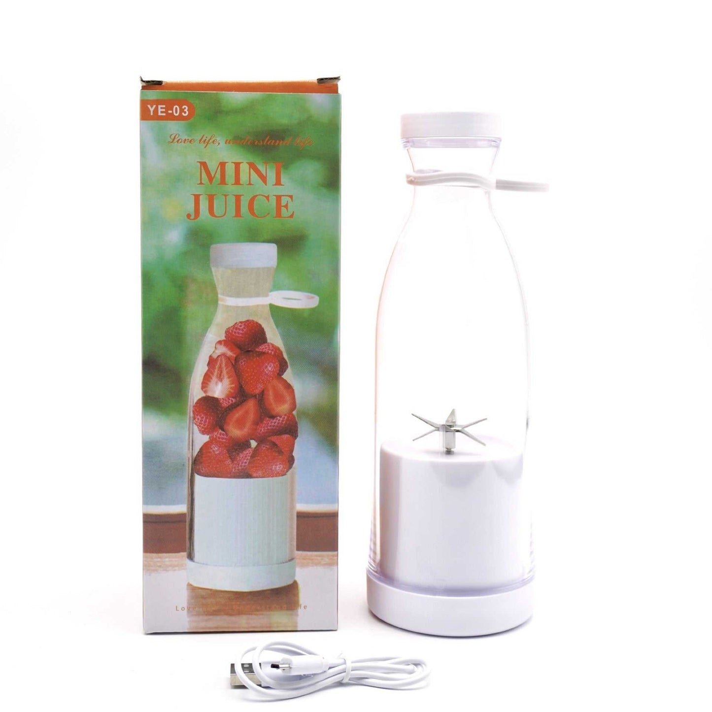 Electric USB Wine Bottle Juicer Cup 6 - leaf Cutter Head Household - AMIR BAGS INDIA PRIVATE LIMITED
