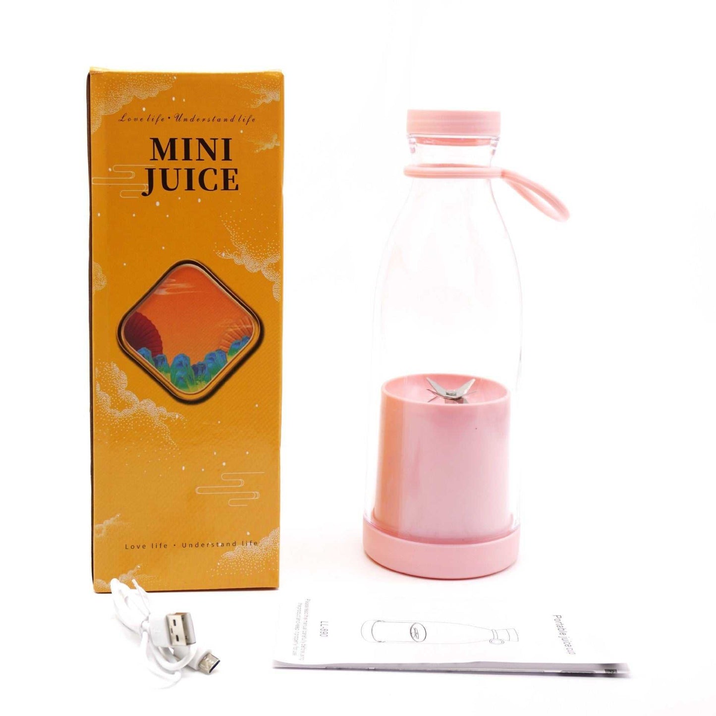 Electric USB Wine Bottle Juicer Cup 6 - leaf Cutter Head Household - AMIR BAGS INDIA PRIVATE LIMITED