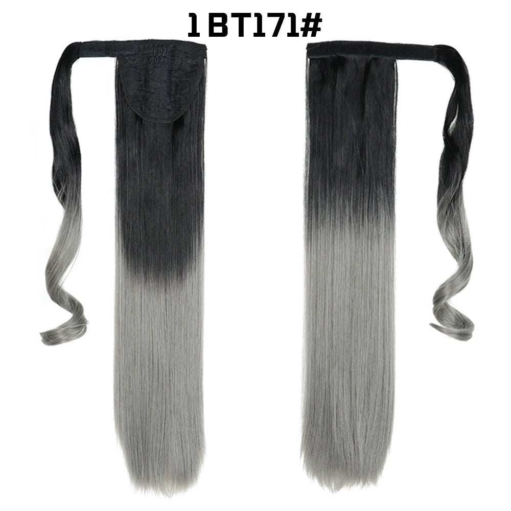 European And American Long Straight Hair Velcro Ponytail - AMIR BAGS INDIA PRIVATE LIMITED
