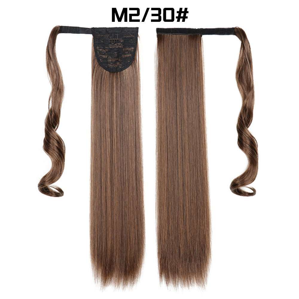 European And American Long Straight Hair Velcro Ponytail - AMIR BAGS INDIA PRIVATE LIMITED