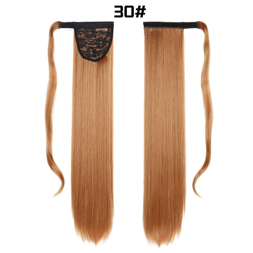 European And American Long Straight Hair Velcro Ponytail - AMIR BAGS INDIA PRIVATE LIMITED
