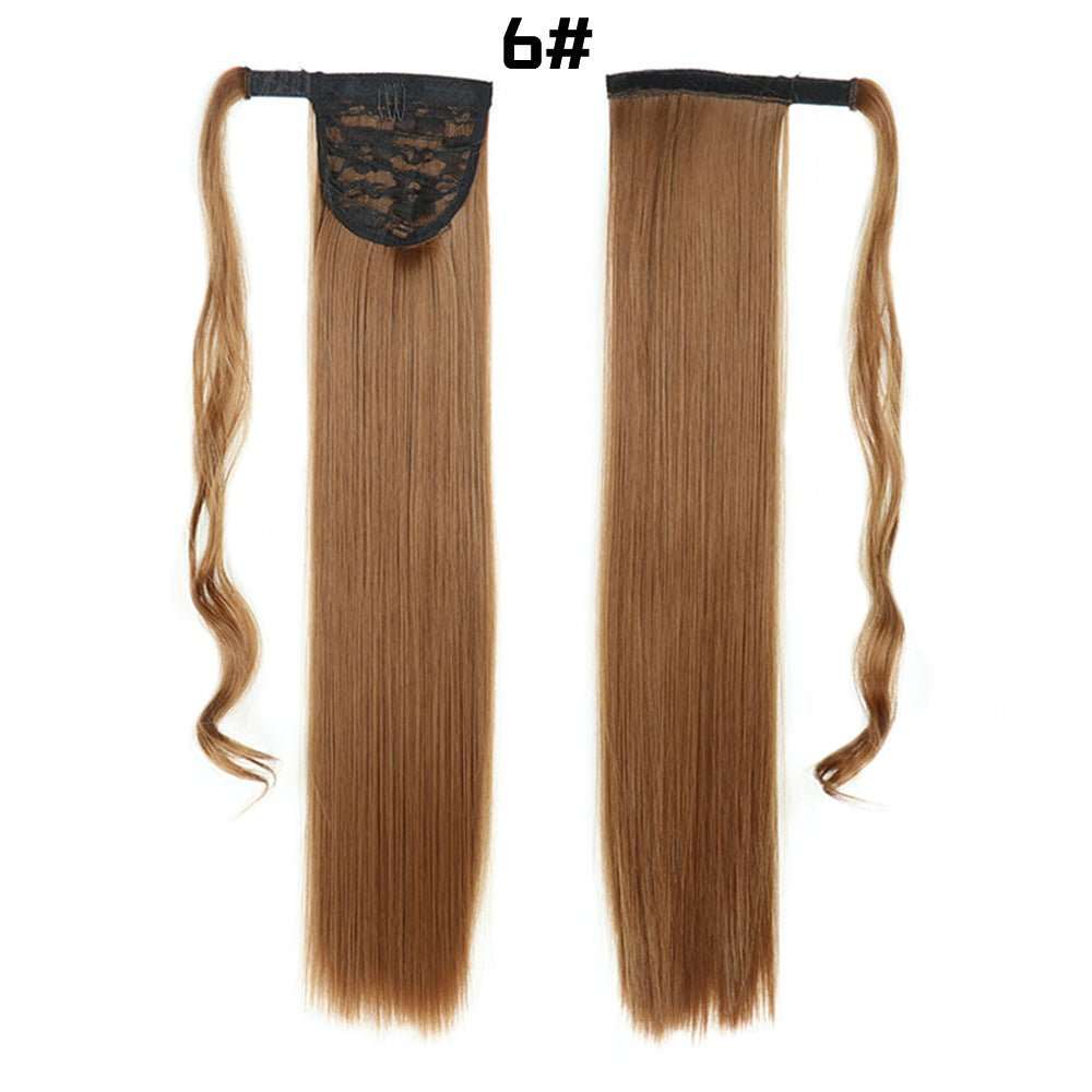 European And American Long Straight Hair Velcro Ponytail - AMIR BAGS INDIA PRIVATE LIMITED
