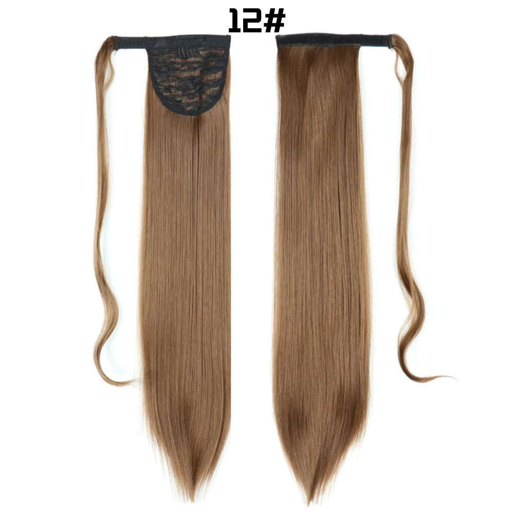 European And American Long Straight Hair Velcro Ponytail - AMIR BAGS INDIA PRIVATE LIMITED