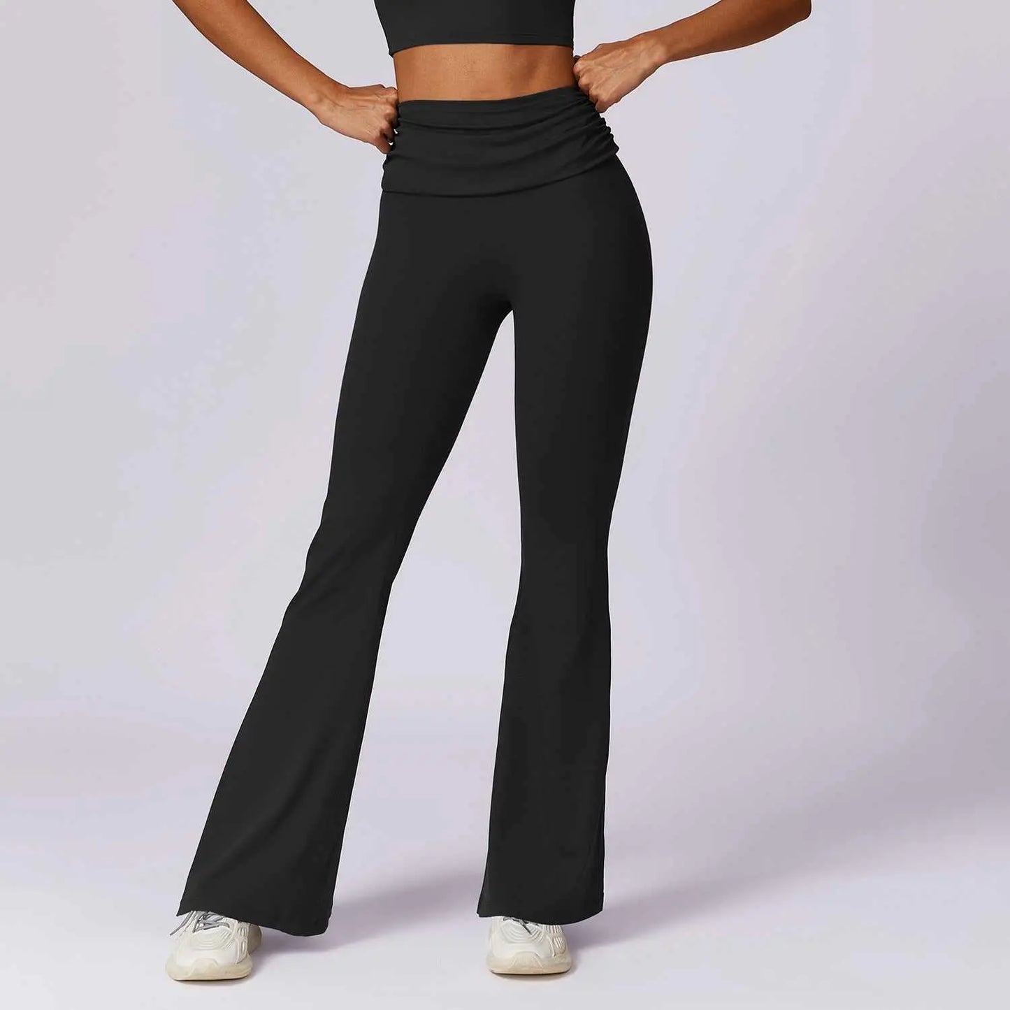 European And American Quick - dry Hip Raise Yoga Pants Nude Feel Casual Wide Leg - AMIR BAGS INDIA PRIVATE LIMITED