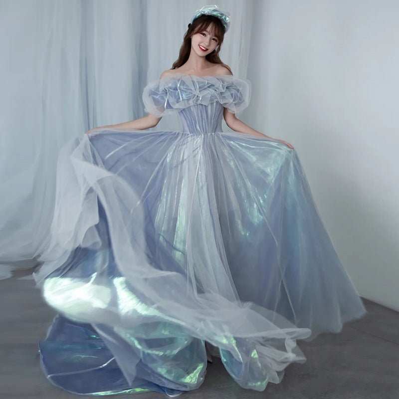 Evening Gown For Women Haze Blue Fairy - AMIR BAGS INDIA PRIVATE LIMITED
