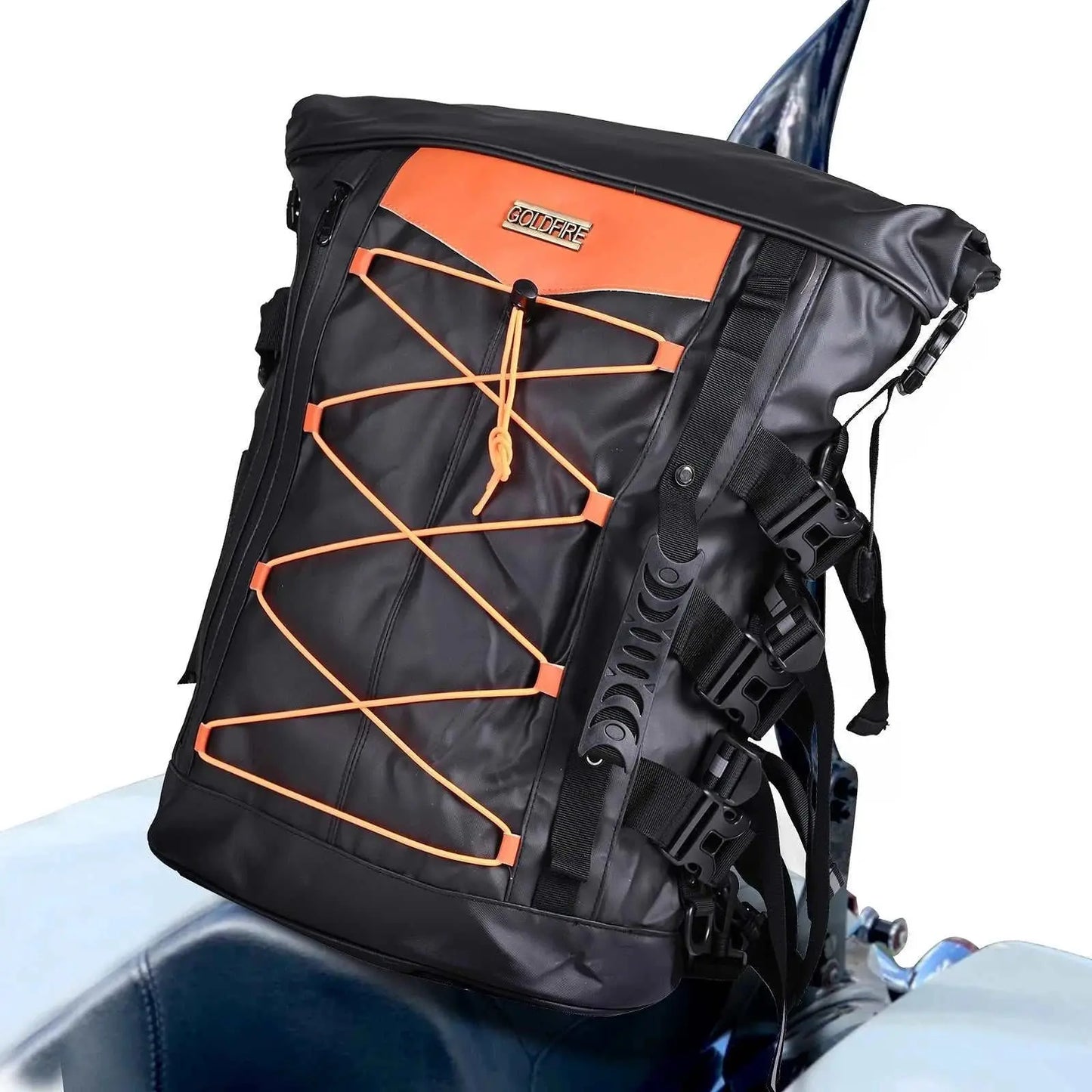 Expandable Motorcycle Tail Bag Travel Luggage Sissy Bar Bag Weather Resistant Tail Duffle Bag Gear Backpack with Sissy Bar Strap - AMIR BAGS INDIA PRIVATE LIMITED