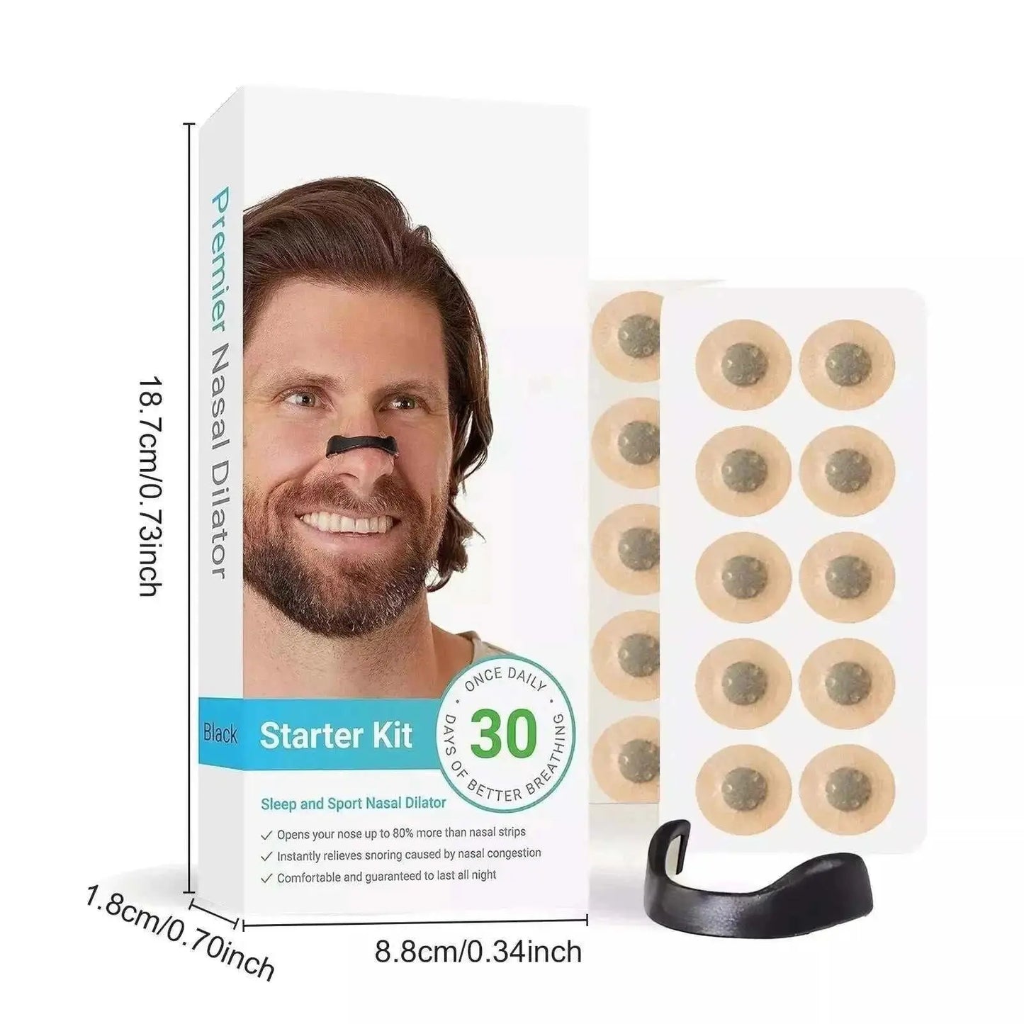 External magnetic nose strips, super anti - snoring solution, anti - snoring and sleep aid, 4 sizes of nasal dilator strips, suitabl - AMIR BAGS INDIA PRIVATE LIMITED
