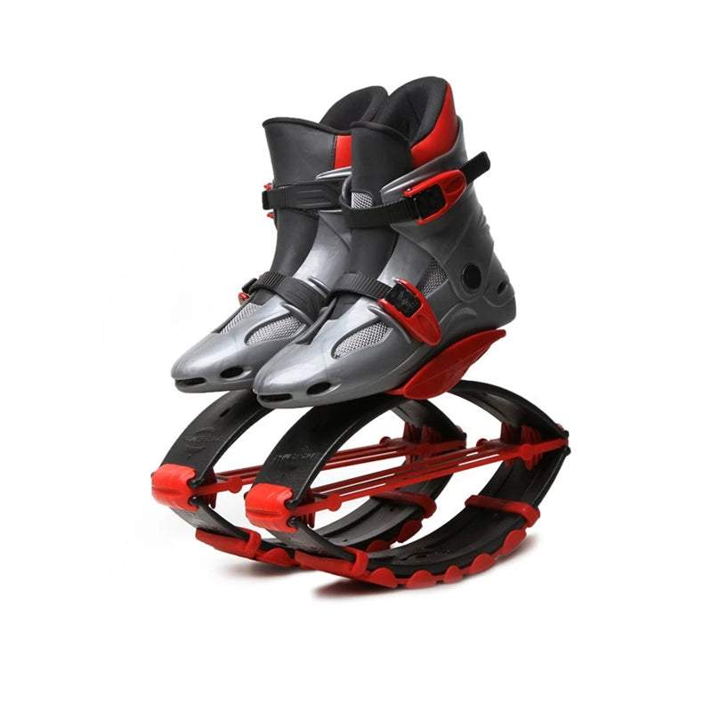 Jumper Stilt Fitness Kangaroo Boots in gray and red for running and dance sports