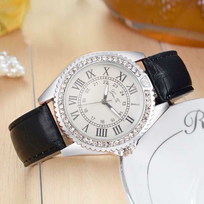 Fashion Belt Roman Scale Gear Watch For Women - AMIR BAGS INDIA PRIVATE LIMITED