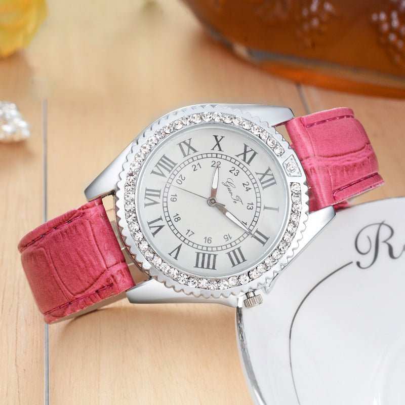 Fashion Belt Roman Scale Gear Watch For Women - AMIR BAGS INDIA PRIVATE LIMITED