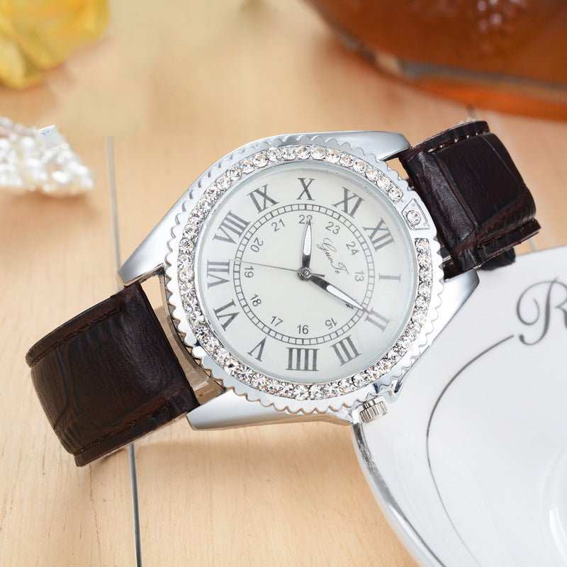 Fashion Belt Roman Scale Gear Watch For Women - AMIR BAGS INDIA PRIVATE LIMITED