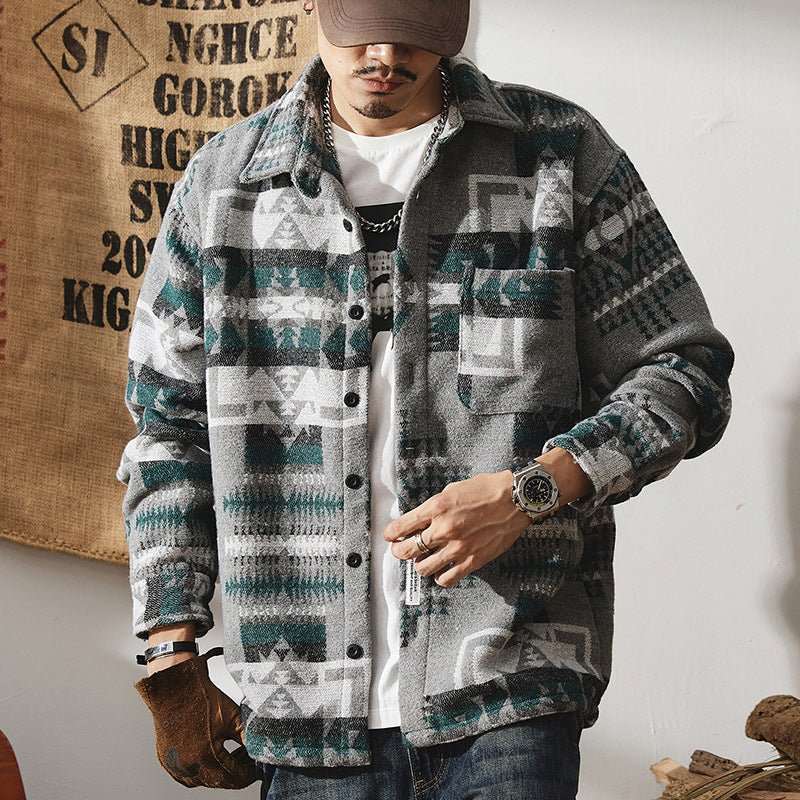 Fashion Brand American Shirt MenProduct information:Pattern: geometric pattern Color: blue, green Size: M,L,XL,2XL,3XL,4XL Version: Loose Thickness: ordinary Sleeve length: long sleeveSize InformatDropshipmanAMIR BAGS INDIA PRIVATE LIMITEDnull