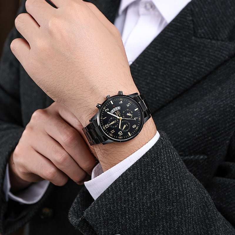 Fashion Casual Men's Multifunctional Quartz Watch - AMIR BAGS INDIA PRIVATE LIMITED