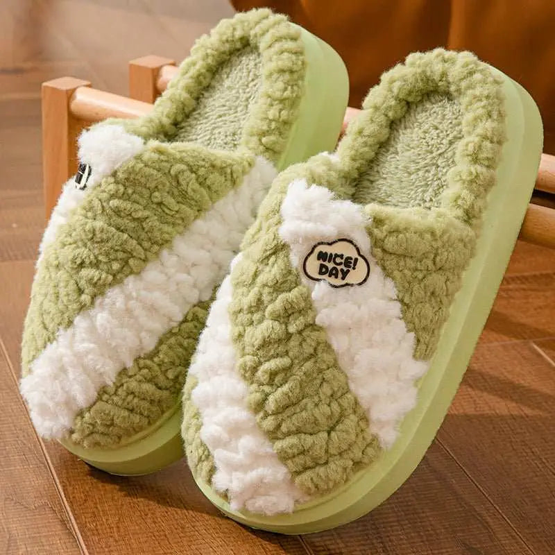 Fashion Color-matching Home Slippers Non-slip Couple House Shoes WinteOverview:Unique design, stylish and beautiful.Good material, comfortable feet.A variety of colors, any choice.Specification:Types of slippers: Toe slip slippersSole DropshipmanAMIR BAGS INDIA PRIVATE LIMITEDnull