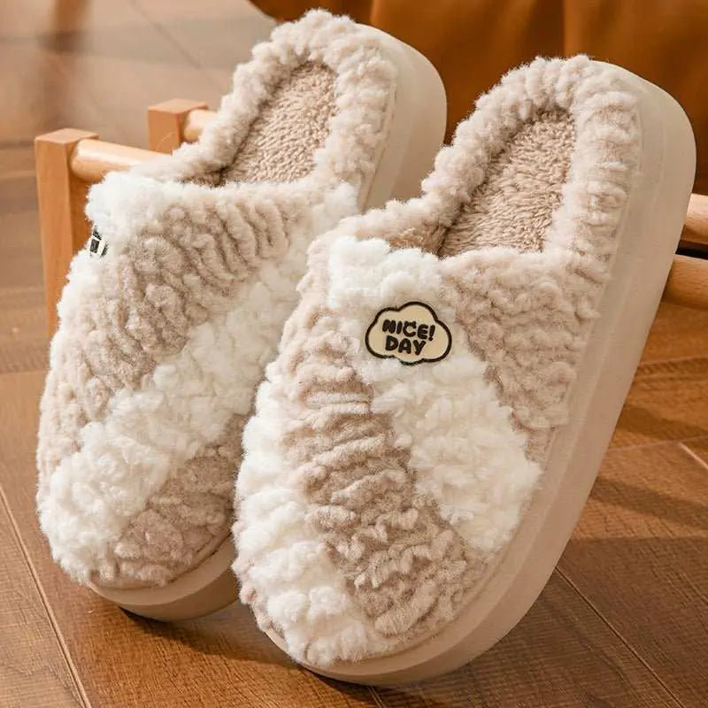 Fashion Color-matching Home Slippers Non-slip Couple House Shoes WinteOverview:Unique design, stylish and beautiful.Good material, comfortable feet.A variety of colors, any choice.Specification:Types of slippers: Toe slip slippersSole DropshipmanAMIR BAGS INDIA PRIVATE LIMITEDnull
