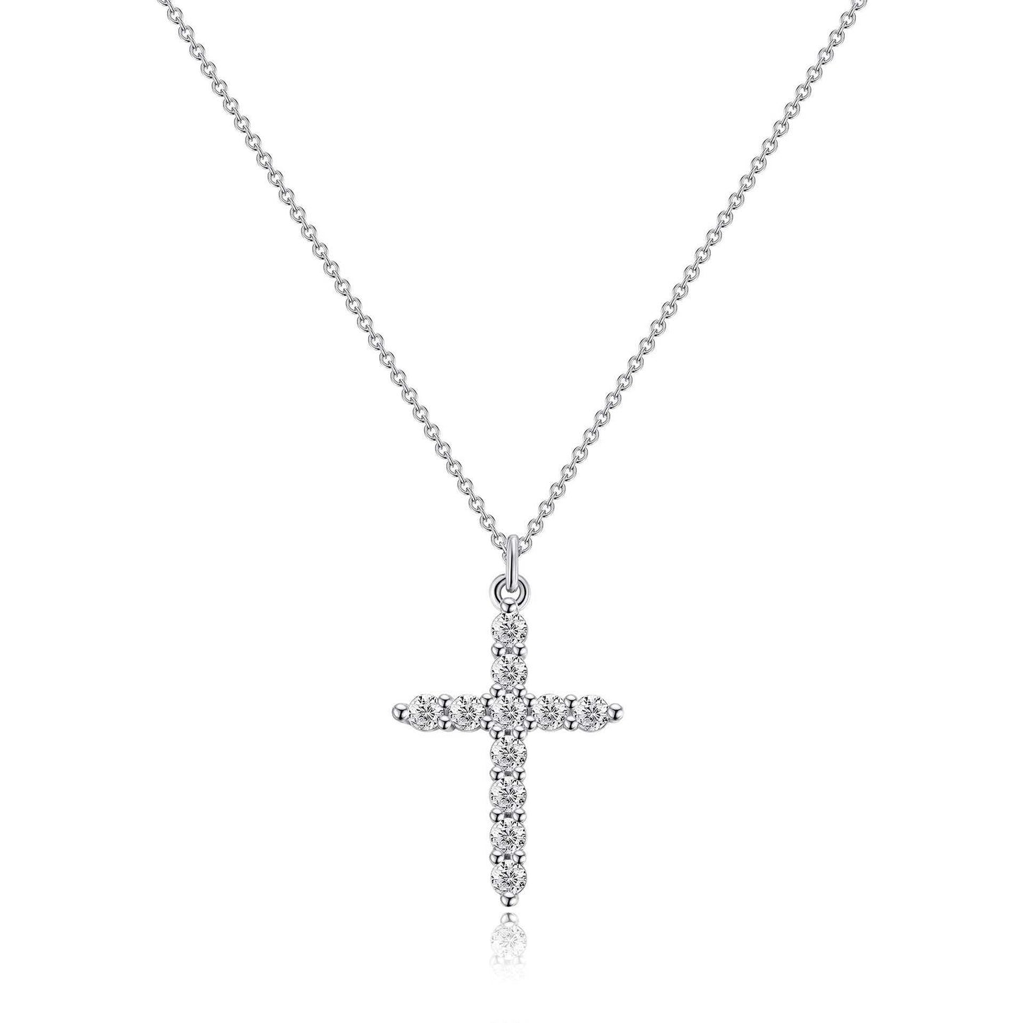 Fashion Jewelry Cross Full Diamond Crown Rotatable Necklace - AMIR BAGS INDIA PRIVATE LIMITED