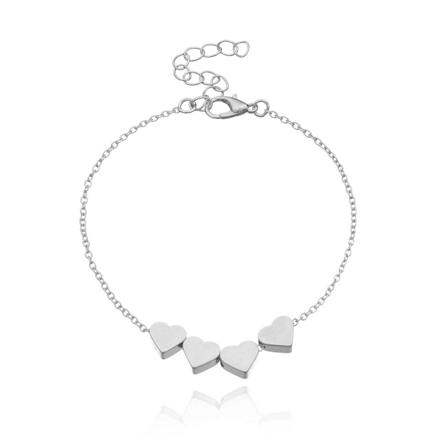 Fashion Jewelry Exquisite New Korean Fashion Temperament Simple Thin Chain Heart Bracelet For Women Girls Birthday Party Jewelry Gift - AMIR BAGS INDIA PRIVATE LIMITED
