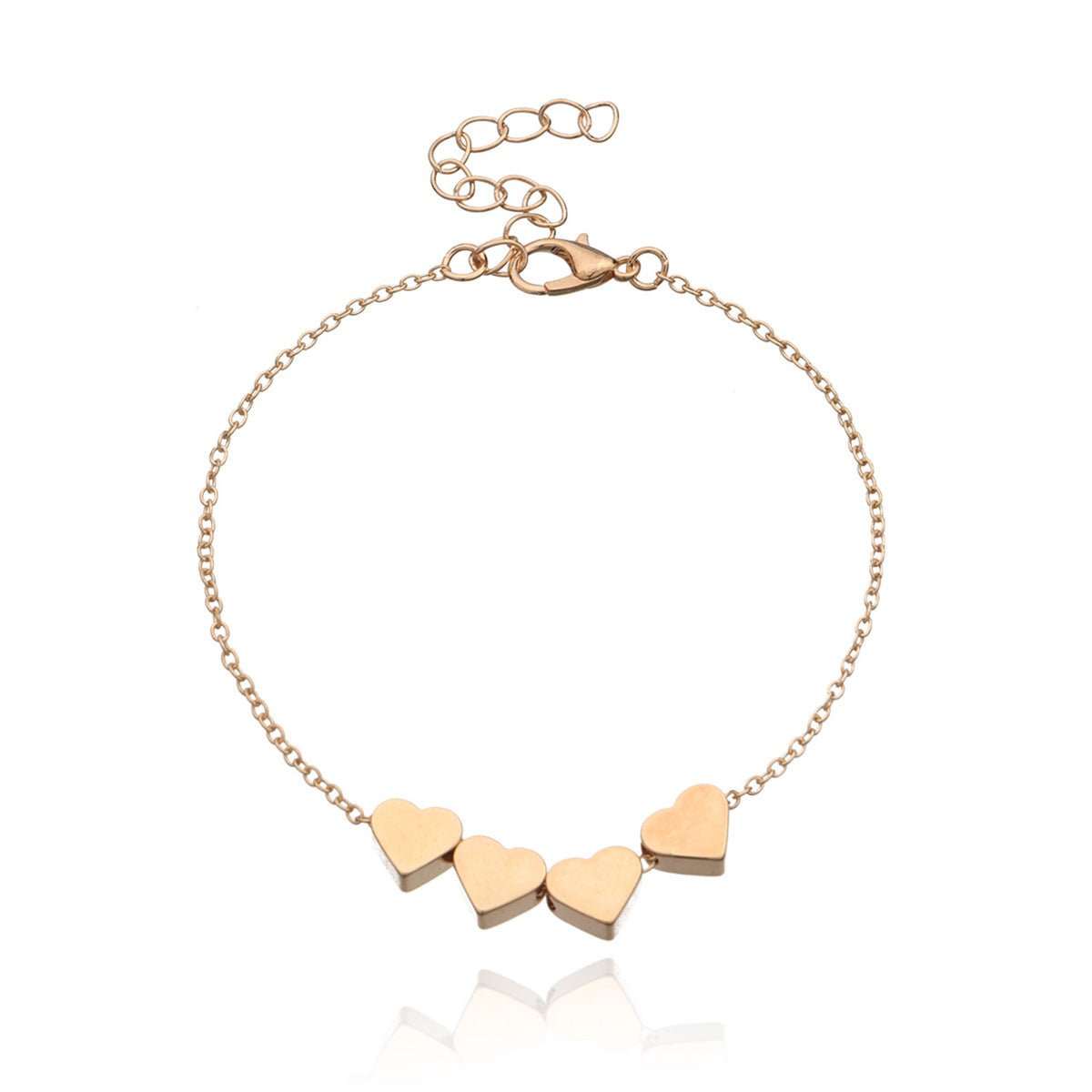 Fashion Jewelry Exquisite New Korean Fashion Temperament Simple Thin Chain Heart Bracelet For Women Girls Birthday Party Jewelry Gift - AMIR BAGS INDIA PRIVATE LIMITED