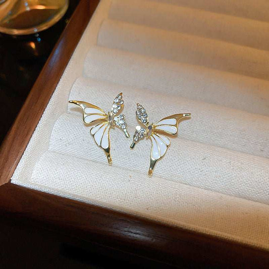 Fashion Jewelry Rhinestone Dripped Butterflies Stud Earrings Sweet Everyday Versatile Jewelry For Women - AMIR BAGS INDIA PRIVATE LIMITED