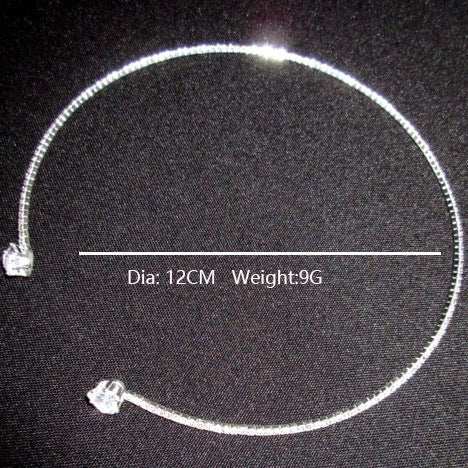 Fashion Jewelry Rhinestone Heart Collar Choker Necklace For Women Silver Color Simple Open Collar Necklace Torques Jewelry Accessories - AMIR BAGS INDIA PRIVATE LIMITED