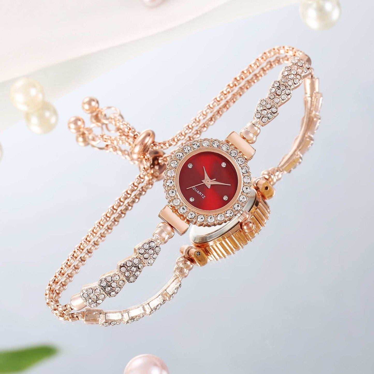 Fashion Luxury Women's Watch Gold Fine Strap Ladies Watch For Bracelet Female Wrist Watch Women Clock Relojes Fashion Jewelry - AMIR BAGS INDIA PRIVATE LIMITED
