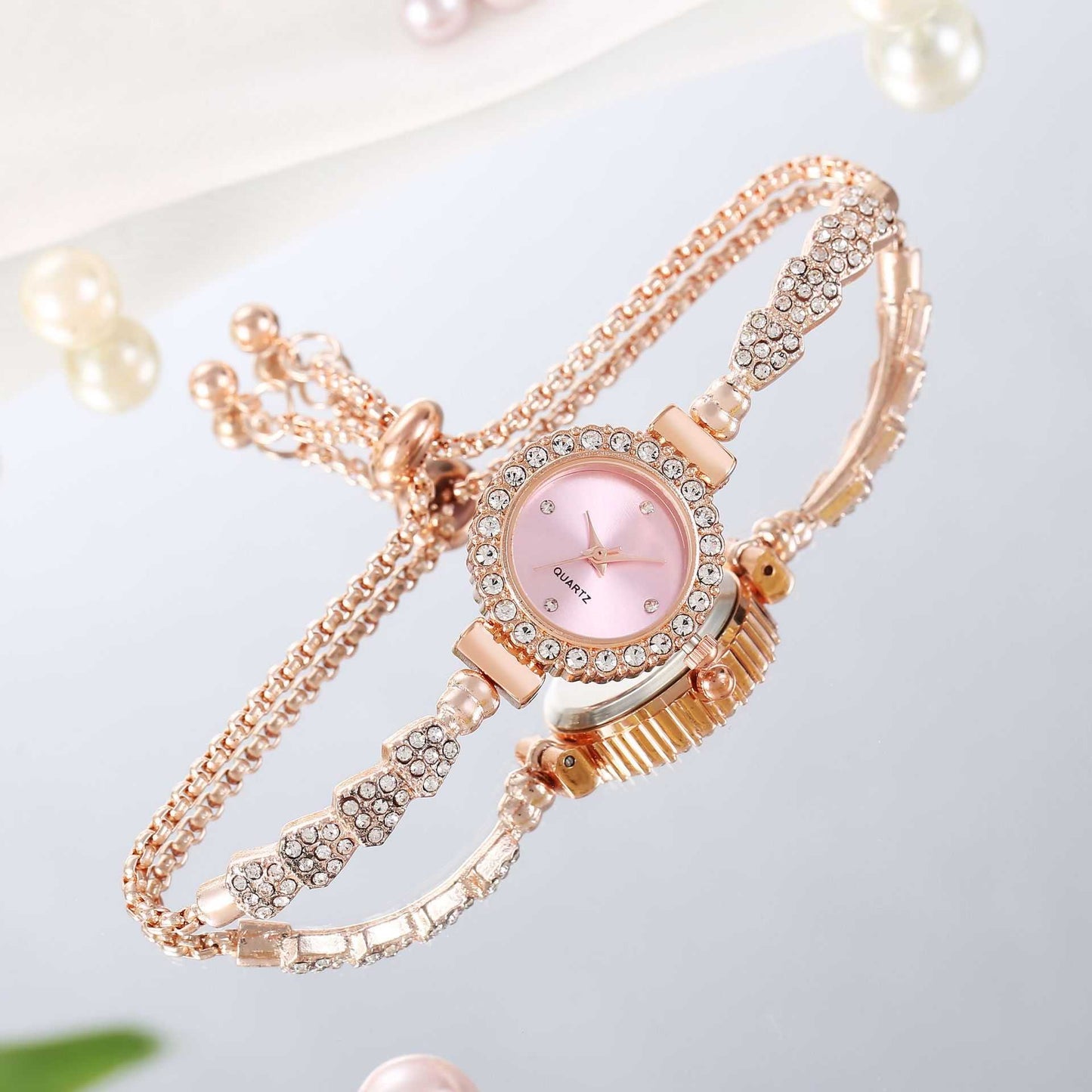 Fashion Luxury Women's Watch Gold Fine Strap Ladies Watch For Bracelet Female Wrist Watch Women Clock Relojes Fashion Jewelry - AMIR BAGS INDIA PRIVATE LIMITED