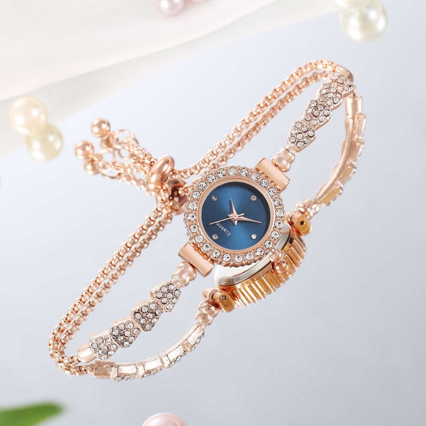 Fashion Luxury Women's Watch Gold Fine Strap Ladies Watch For Bracelet Female Wrist Watch Women Clock Relojes Fashion Jewelry - AMIR BAGS INDIA PRIVATE LIMITED