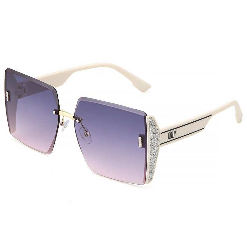 Fashion Sunglasses Square Rimless Cut - edge Summer Glasses - AMIR BAGS INDIA PRIVATE LIMITED