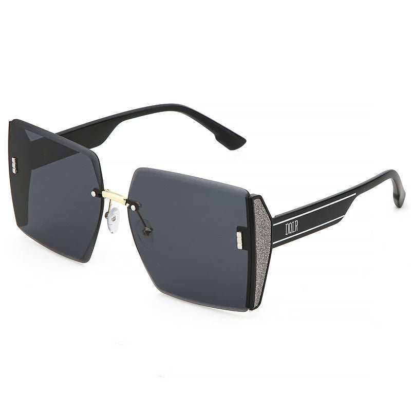 Fashion Sunglasses Square Rimless Cut - edge Summer Glasses - AMIR BAGS INDIA PRIVATE LIMITED