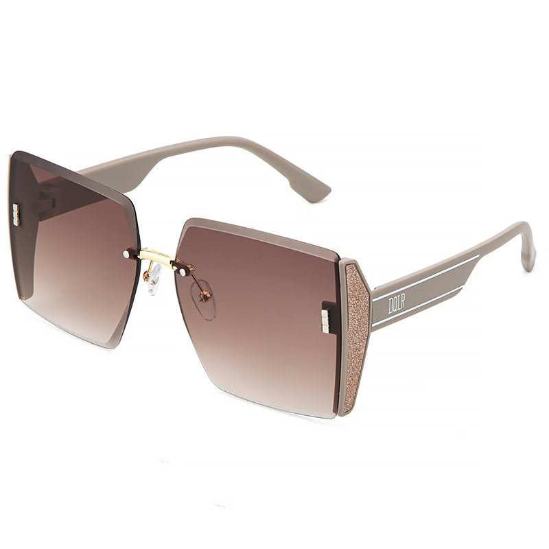 Fashion Sunglasses Square Rimless Cut - edge Summer Glasses - AMIR BAGS INDIA PRIVATE LIMITED