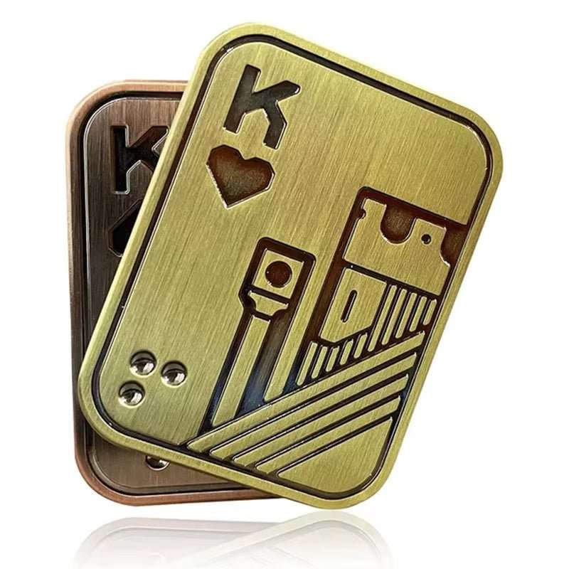 Fidget Spinner AA KK Fingertip Gyro Solution Pressure Reduction Toy Push Poker Push Card EDC Metal Toys Adult Gifts - AMIR BAGS INDIA PRIVATE LIMITED