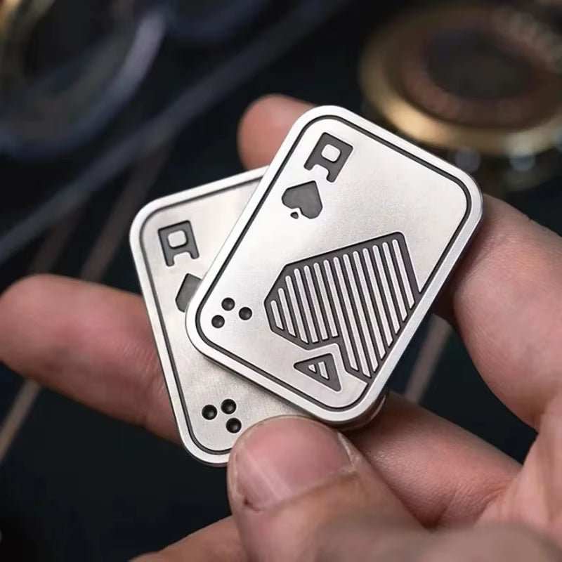 Fidget Spinner AA KK Fingertip Gyro Solution Pressure Reduction Toy Push Poker Push Card EDC Metal Toys Adult Gifts - AMIR BAGS INDIA PRIVATE LIMITED