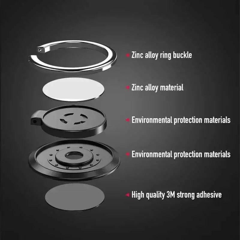 Finger Ring Holder Stand Grip 360 Rotating For Mobile Phone Car Magnetic Mount Phone Back Sticker Pad Unniversal Bracket - AMIR BAGS INDIA PRIVATE LIMITED