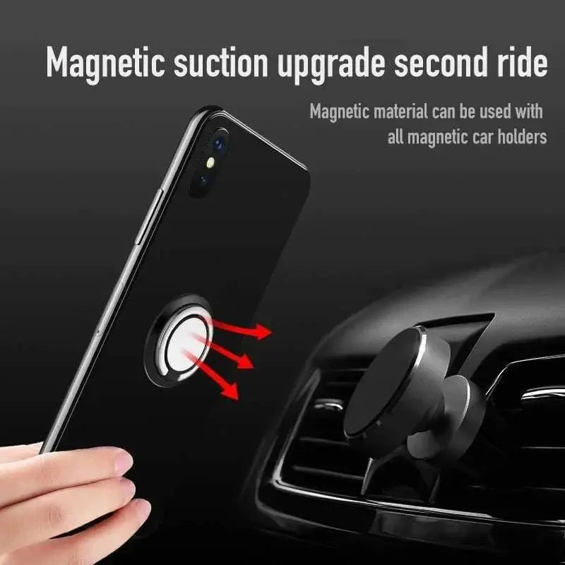 Finger Ring Holder Stand Grip 360 Rotating For Mobile Phone Car Magnetic Mount Phone Back Sticker Pad Unniversal Bracket - AMIR BAGS INDIA PRIVATE LIMITED
