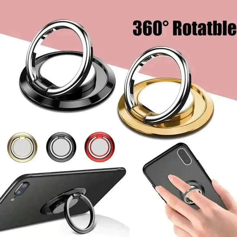 Finger Ring Holder Stand Grip 360 Rotating For Mobile Phone Car Magnetic Mount Phone Back Sticker Pad Unniversal Bracket - AMIR BAGS INDIA PRIVATE LIMITED