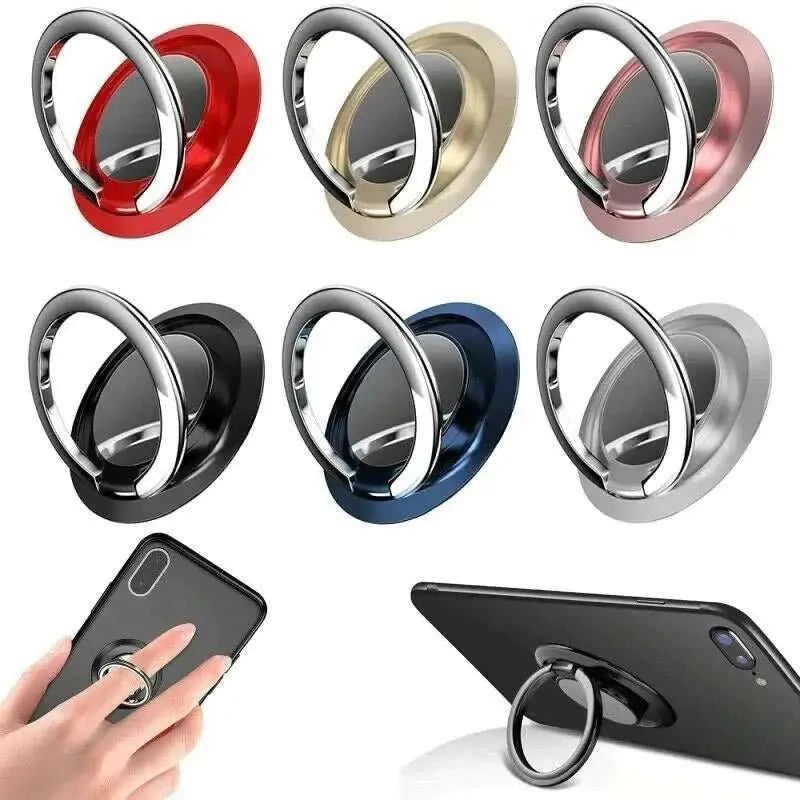 Finger Ring Holder Stand Grip 360 Rotating For Mobile Phone Car Magnetic Mount Phone Back Sticker Pad Unniversal Bracket - AMIR BAGS INDIA PRIVATE LIMITED