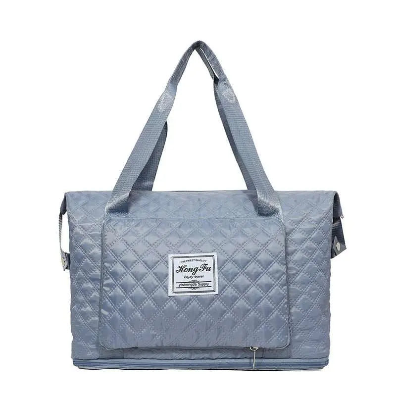 Foldable Travel Duffle Bag With Rhombus Sewing Design Large Capacity Fitness Handbag Portable Versatile Shoulder Bags Expandable Organizer - AMIR BAGS INDIA PRIVATE LIMITED