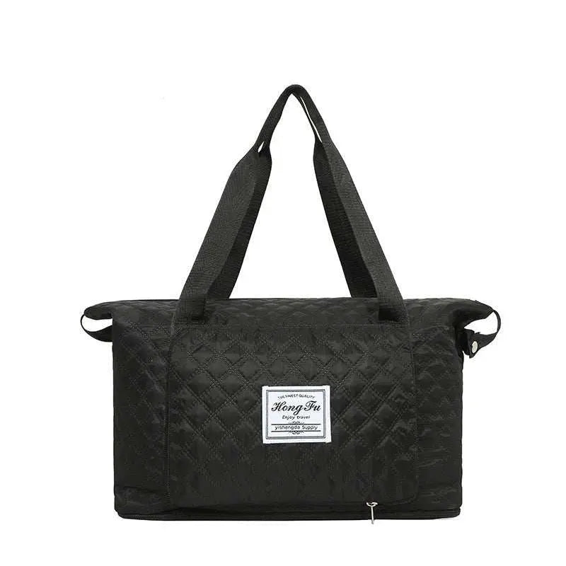 Foldable Travel Duffle Bag With Rhombus Sewing Design Large Capacity Fitness Handbag Portable Versatile Shoulder Bags Expandable Organizer - AMIR BAGS INDIA PRIVATE LIMITED