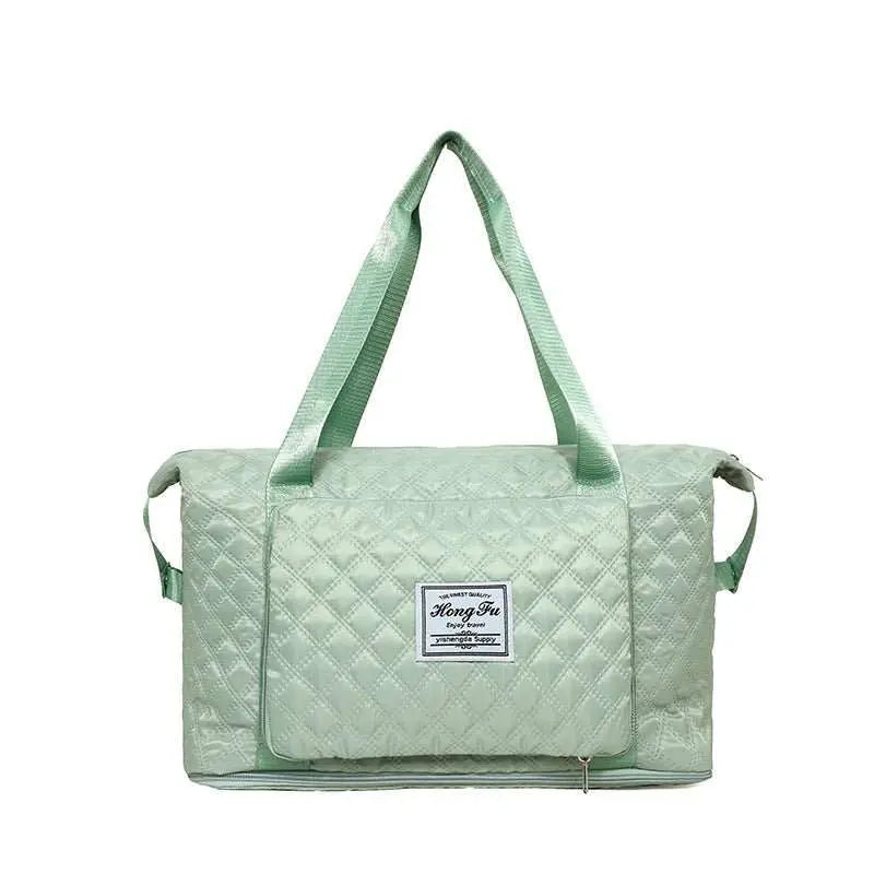 Foldable Travel Duffle Bag With Rhombus Sewing Design Large Capacity Fitness Handbag Portable Versatile Shoulder Bags Expandable Organizer - AMIR BAGS INDIA PRIVATE LIMITED