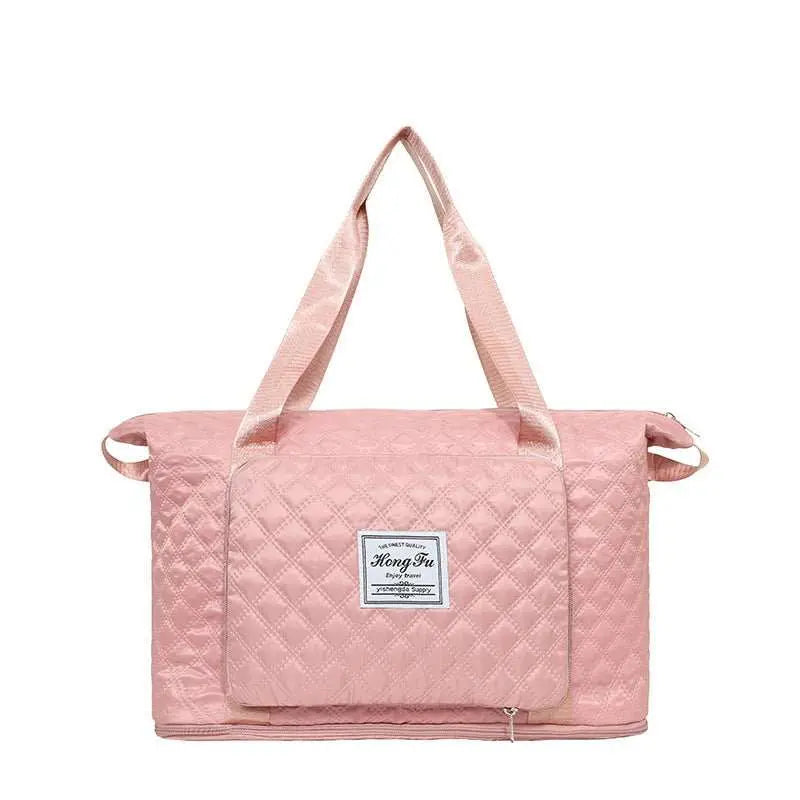 Foldable Travel Duffle Bag With Rhombus Sewing Design Large Capacity Fitness Handbag Portable Versatile Shoulder Bags Expandable Organizer - AMIR BAGS INDIA PRIVATE LIMITED
