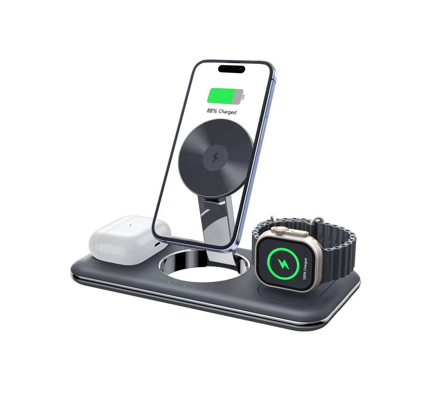 Folding Magnetic Wireless Charger Charger Desktop BracketProduct information:Color: white, black Material: Plastic Style: V18 Style: Universal Mobile phone output: 5W /10W/15W Headphone output: 5W Watch output: 3W SecurityDropshipmanAMIR BAGS INDIA PRIVATE LIMITEDnull