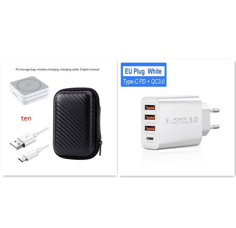 Folding Three - in - one Wireless Charger Portable Magnetic Suction - AMIR BAGS INDIA PRIVATE LIMITED