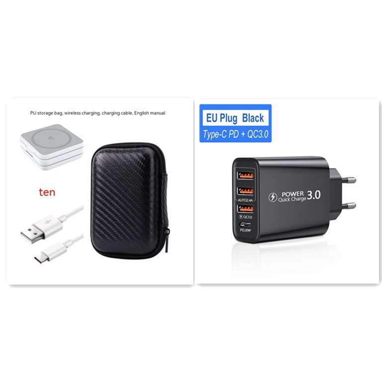 Folding Three - in - one Wireless Charger Portable Magnetic Suction - AMIR BAGS INDIA PRIVATE LIMITED