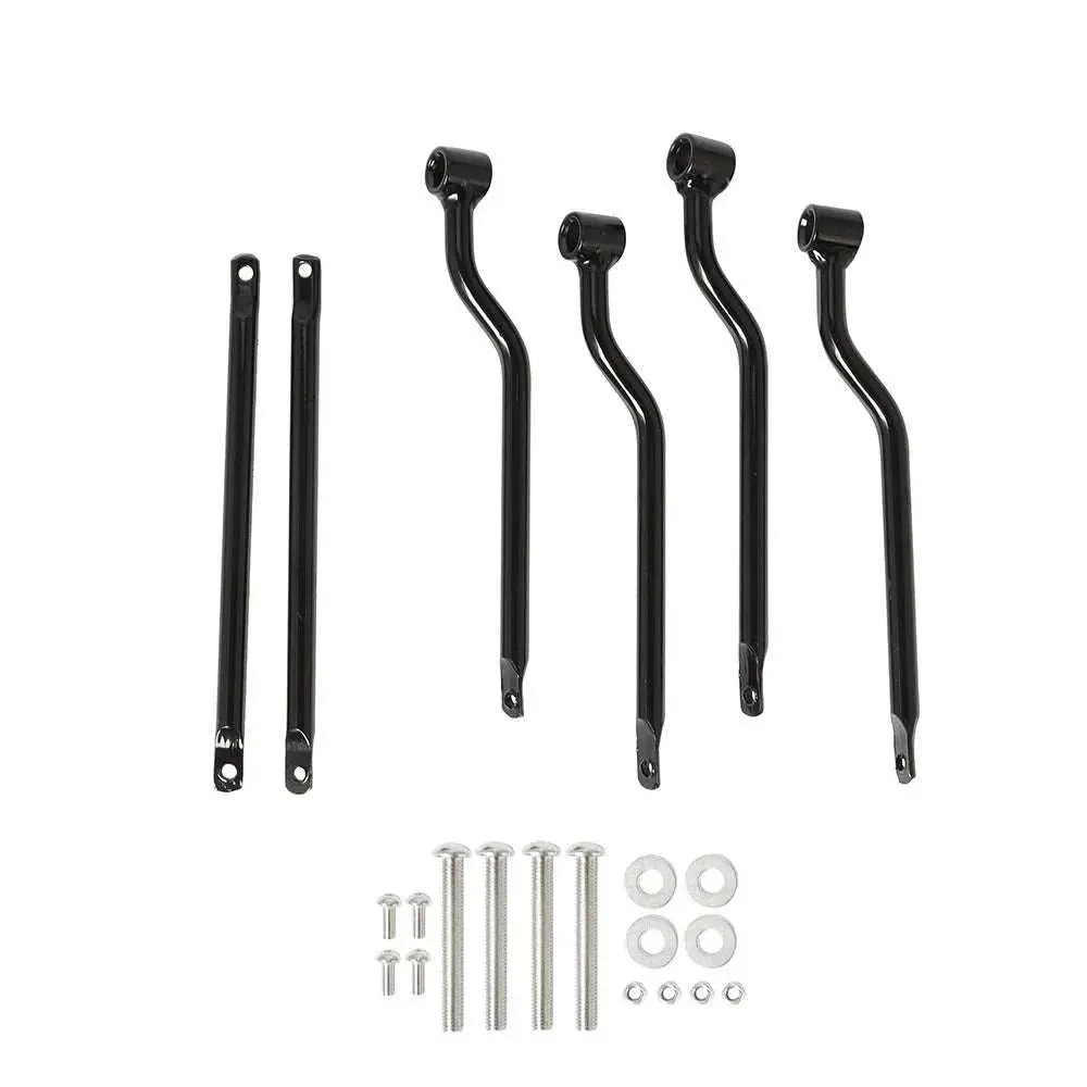 For Kawasaki Honda Yamaha Suzuki Harley Motorcycle Black Universal Saddle Bag Support Bars Mounts Bracket Side Luggage - AMIR BAGS INDIA PRIVATE LIMITED