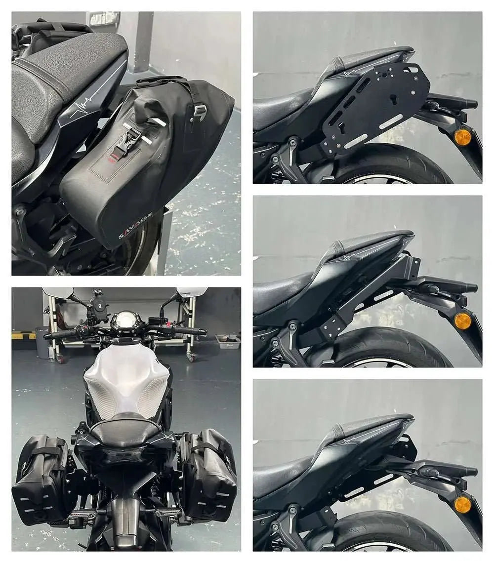 For KAWASAKI Z650 2017 - 2025 Motorcycle Side Bag Saddlebag Travel Tail Box Suitcase Bracket Rear Luggage Carrier Rack Z 650 ER650 - AMIR BAGS INDIA PRIVATE LIMITED