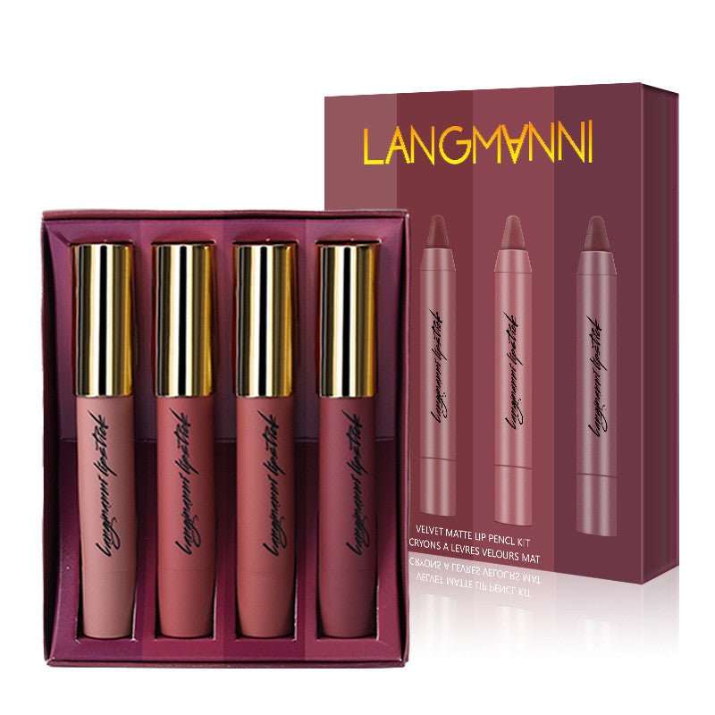 Four Lipstick Set Matte Moisturizing Lipstick Pen - AMIR BAGS INDIA PRIVATE LIMITED