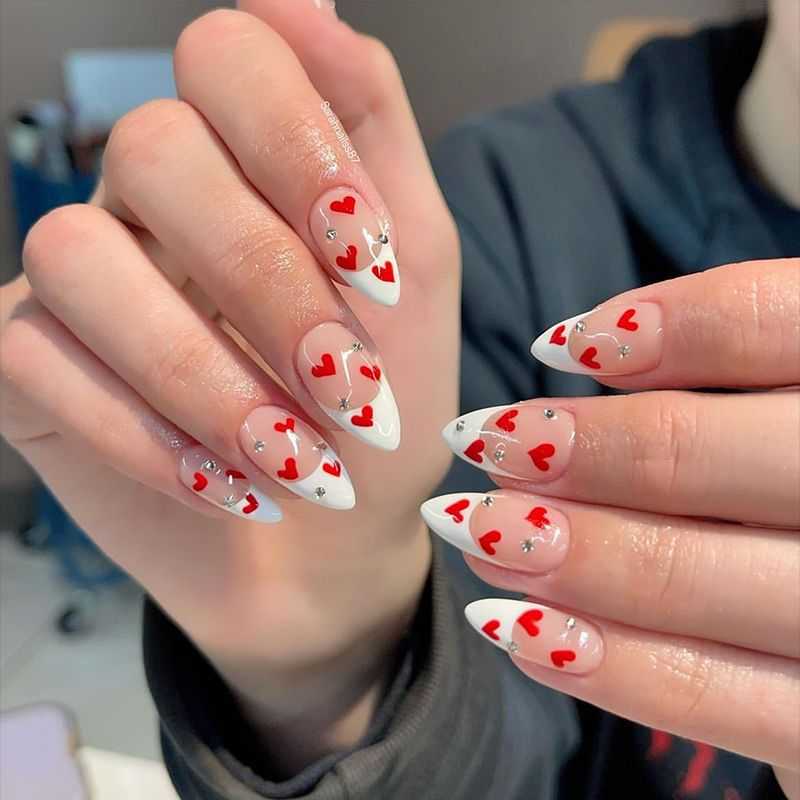 French Water Drop Manicure Rhinestones Wear Nails - AMIR BAGS INDIA PRIVATE LIMITED